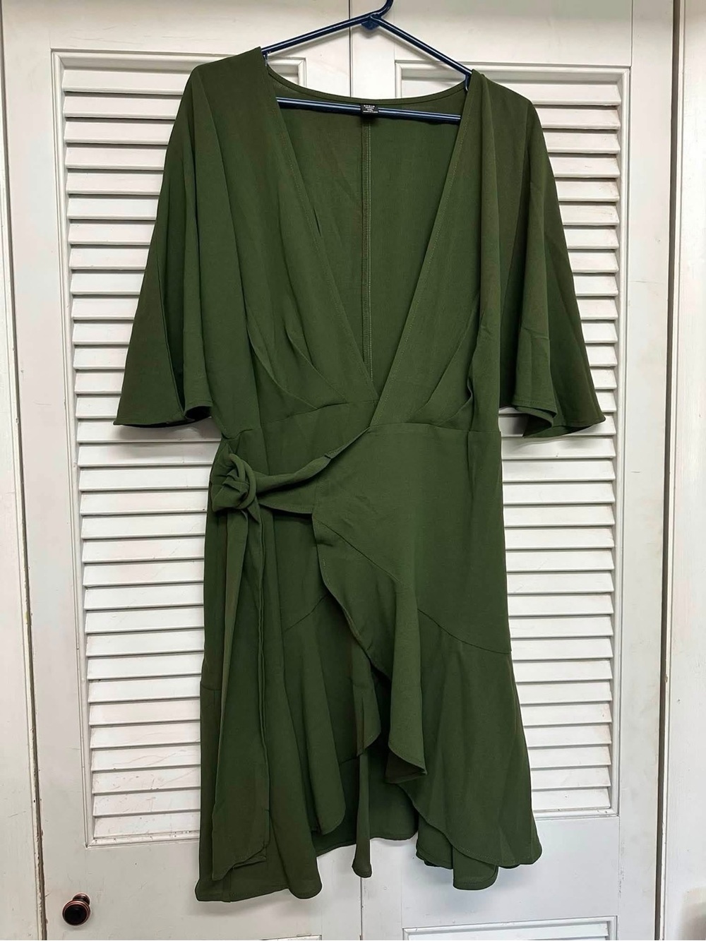 olive green dress shein | Dresses | Shein Wrap Midi green prom dress